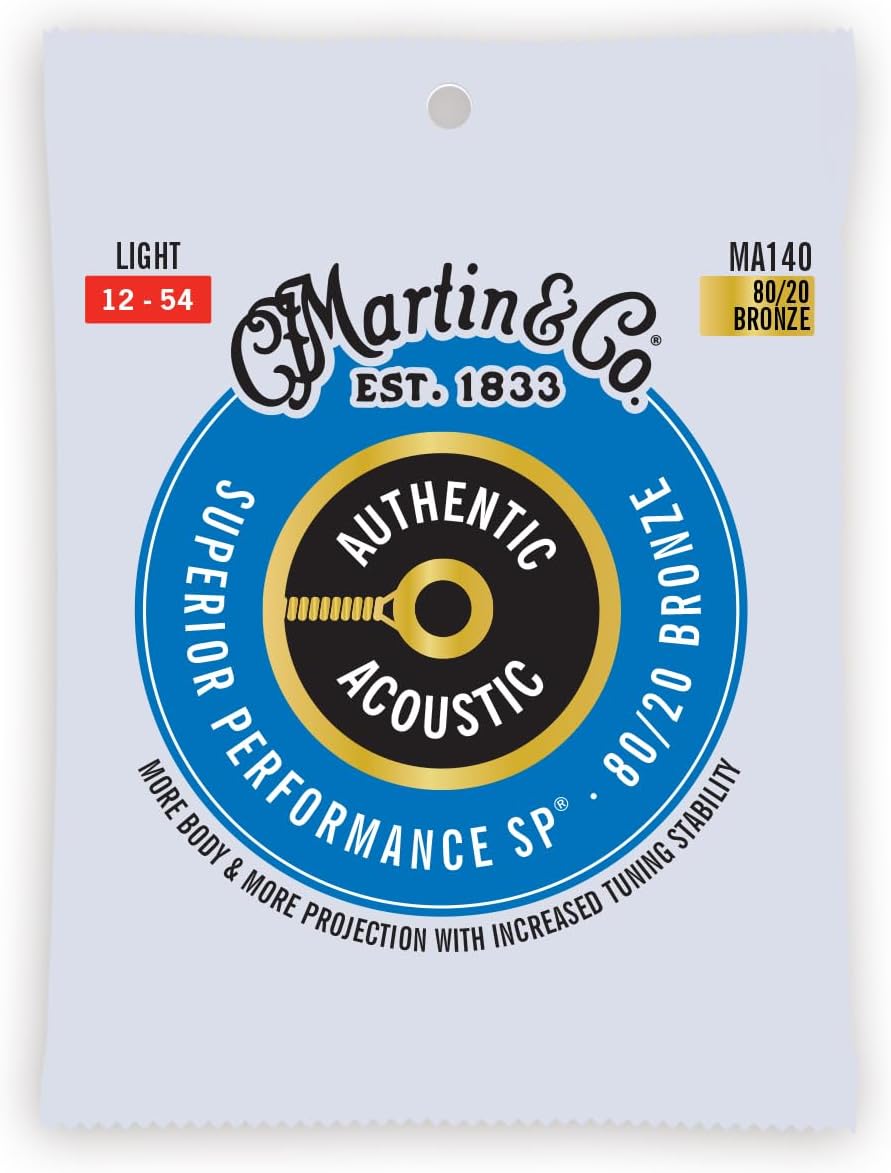 Martin Authentic Acoustic Guitar Strings - Superior Performance Light 12-54