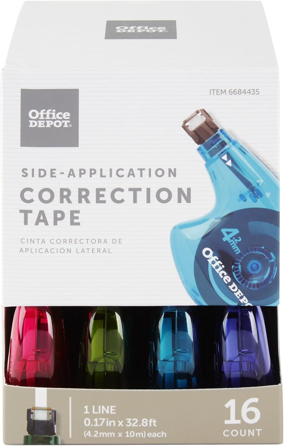 Office Depot Correction Tape Set - 16 Cartridges, Precise Application!