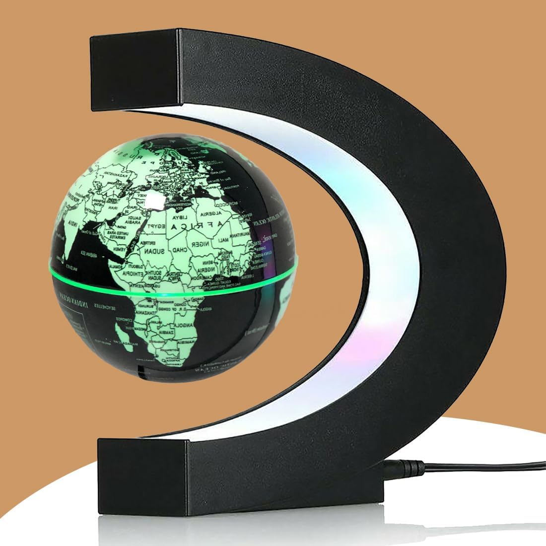 RTOSY Multicolor Changing Magnetic Levitation Floating Globe