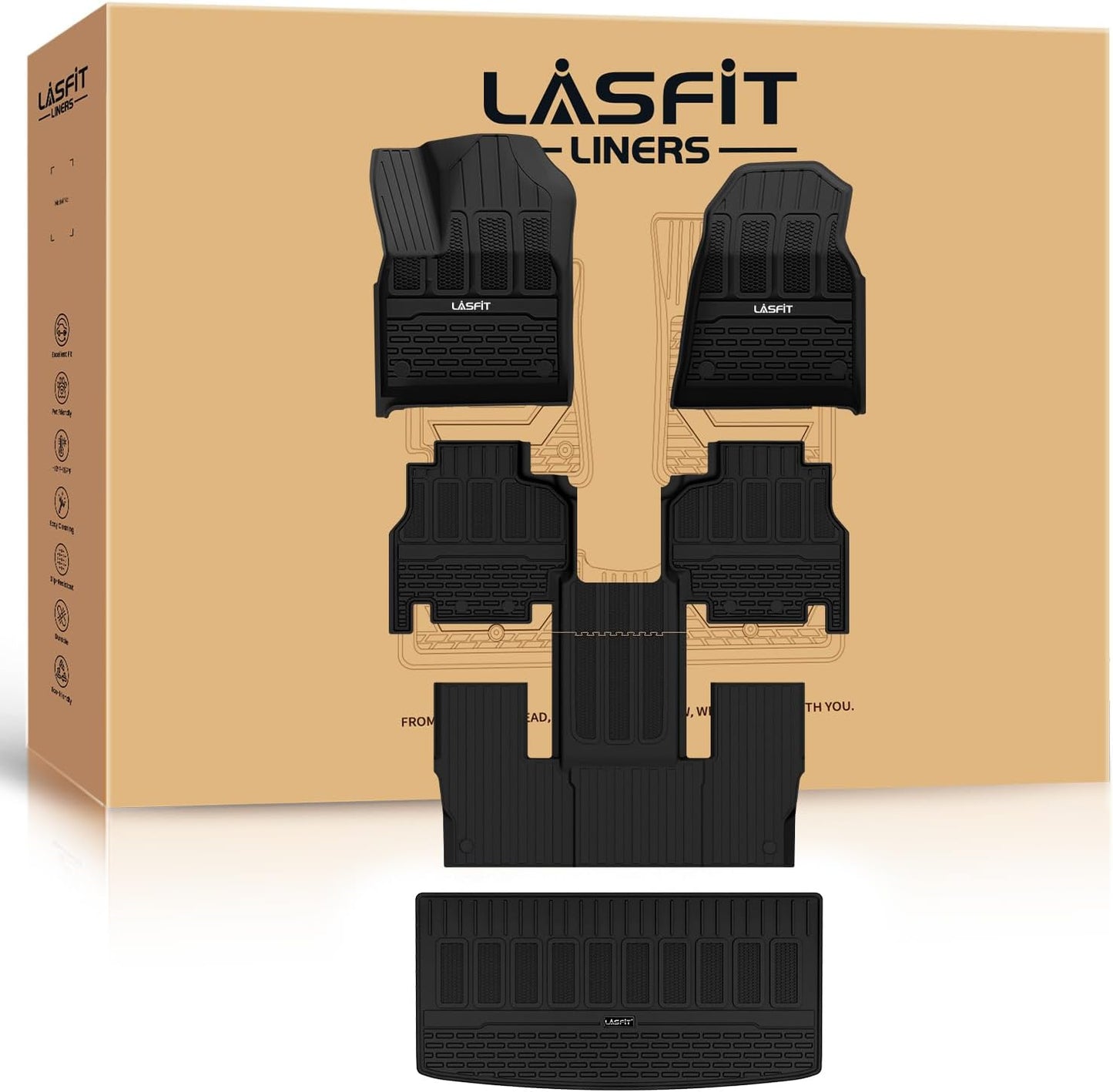Custom Fit LASFIT Floor Mats for Jeep Wagoneer 2022-2025