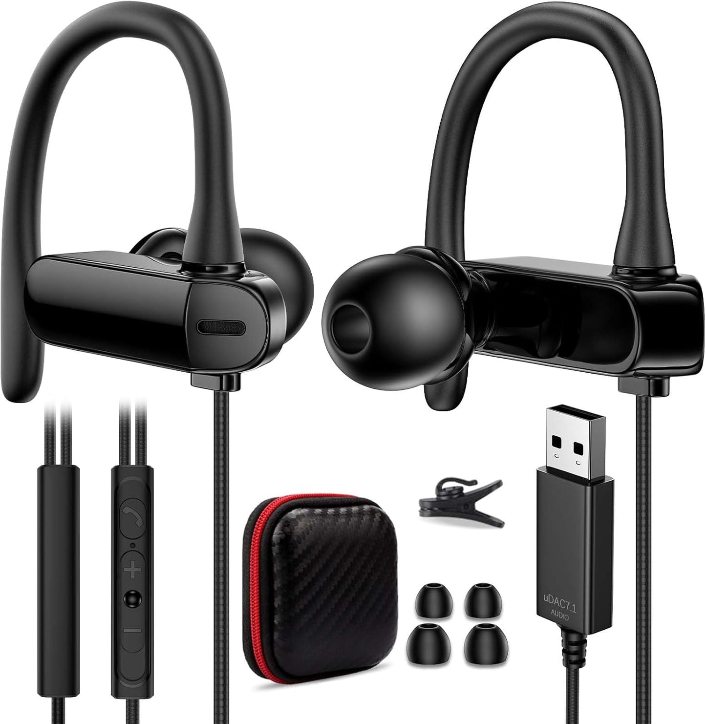 TOPAUX USB Headset: Mute Mic, Noise Cancel, Extra-Long Cord