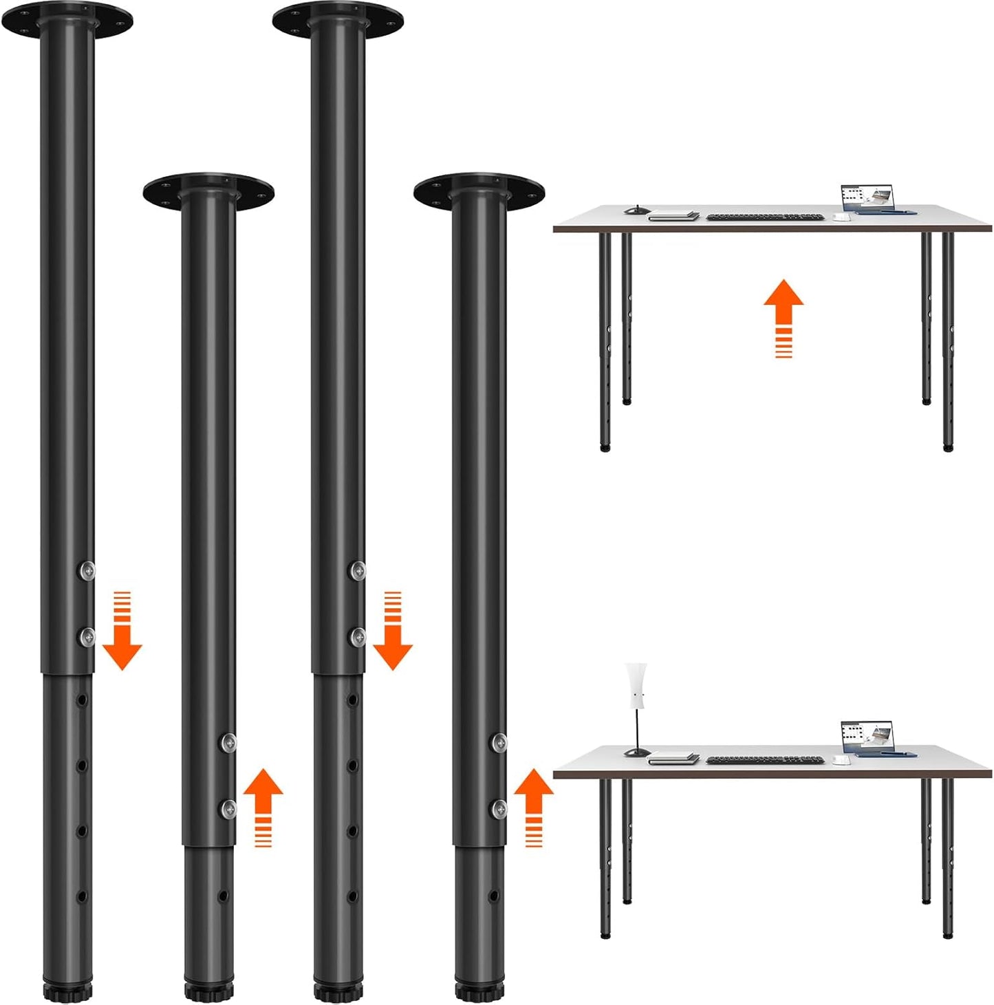 Adjustable Metal Table Legs for DIY Furniture Projects