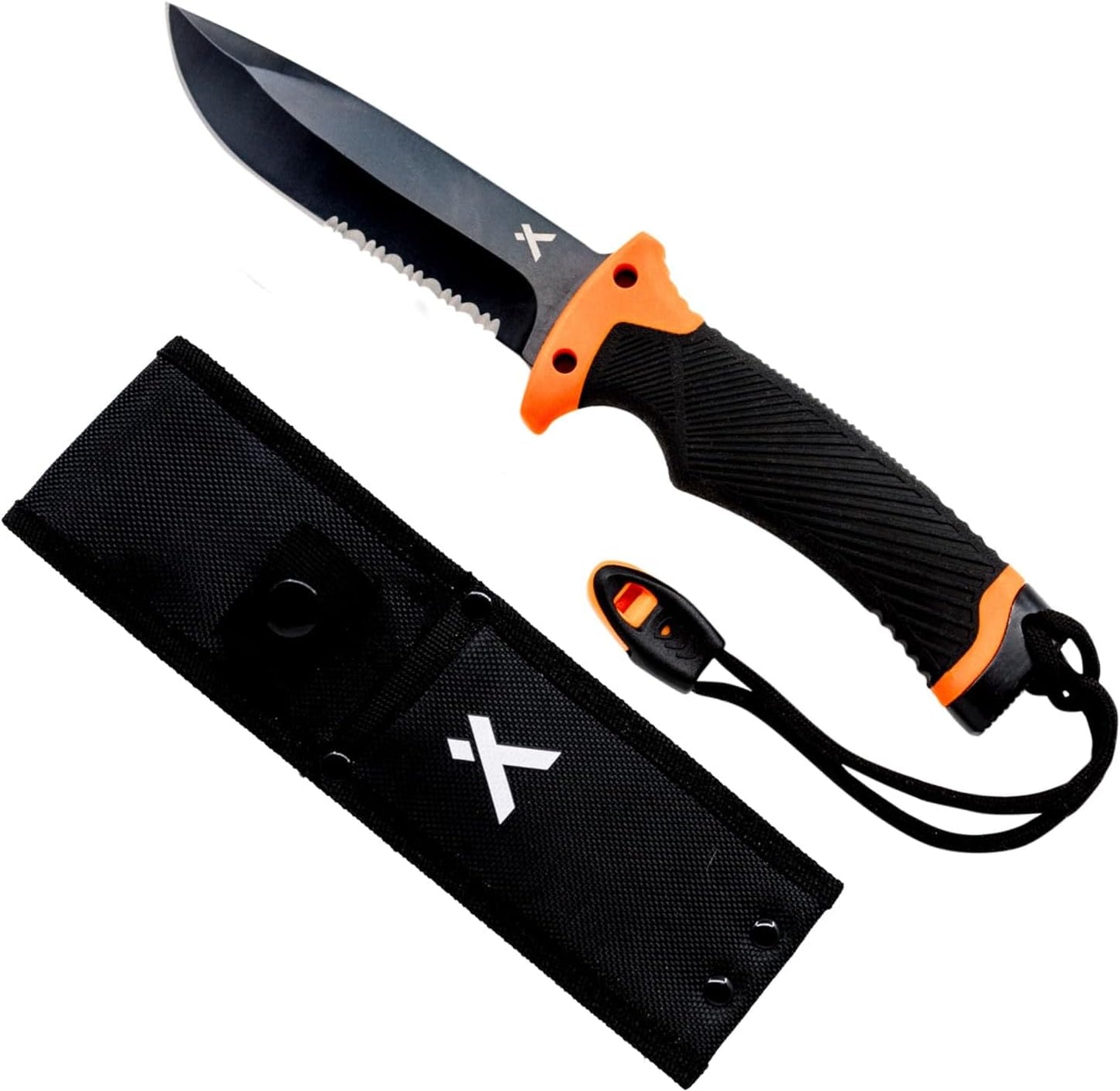 Survival Master Knife - Fixed Blade with Fire Striker & Whistle