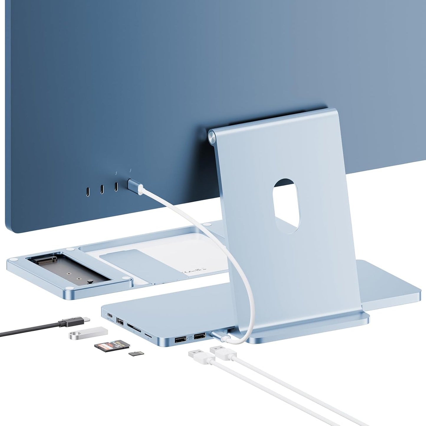 USB C Hub for iMac 24 inch 2021 2023 2024 with SSD Expansion