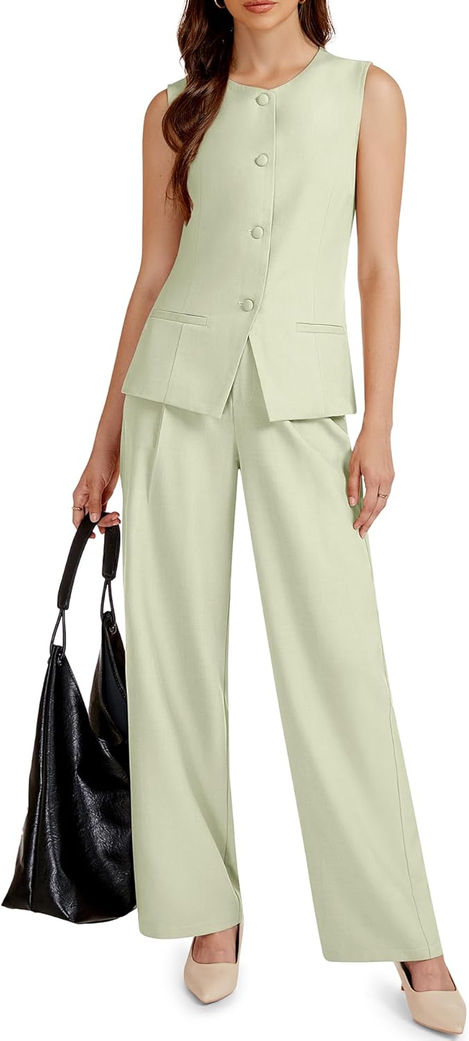 Women's 2 Piece Blazer Outfits for Dressy Casual Work Sets