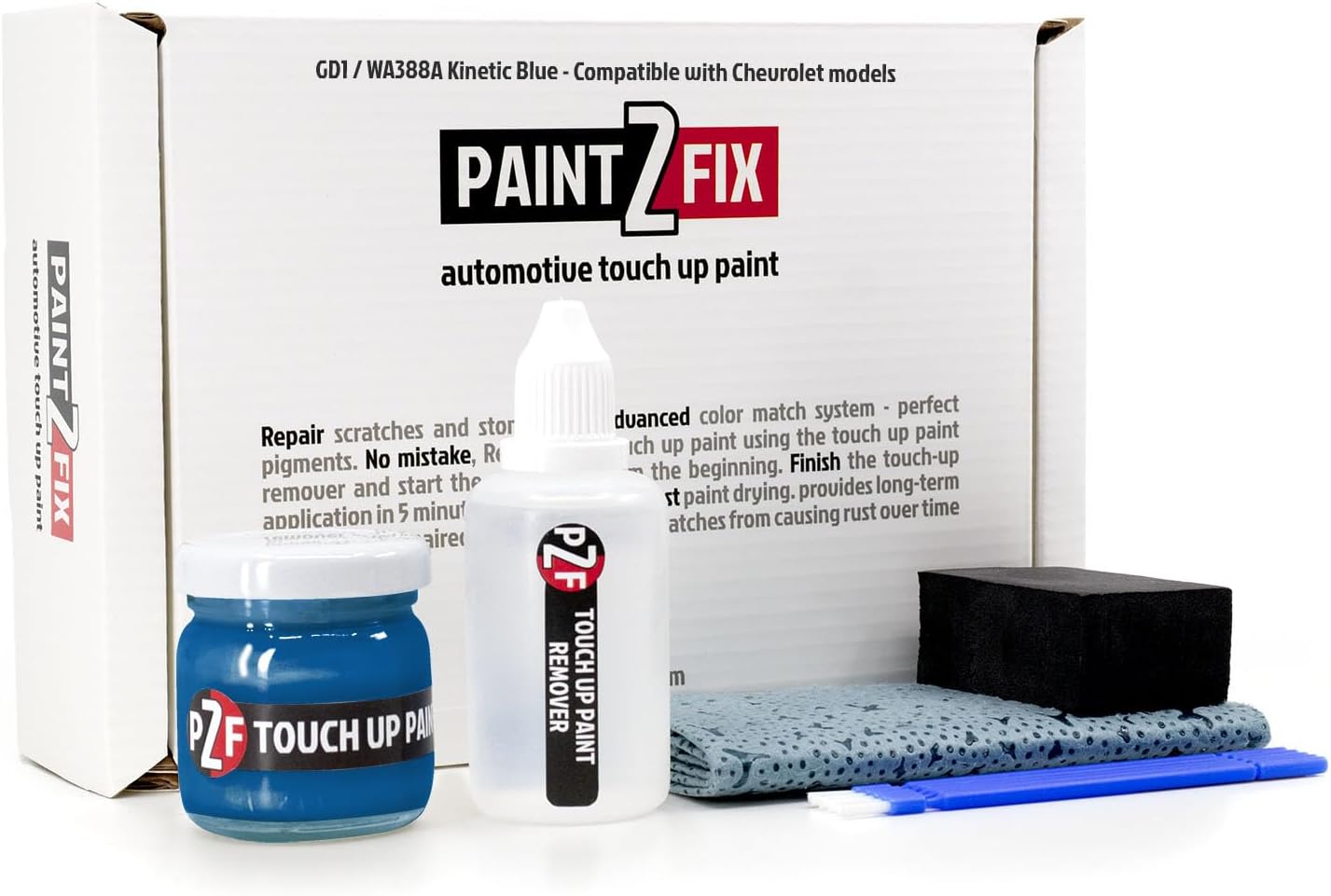 GD1 WA388A Kinetic Blue Touch Up Paint Kit for Chevrolet Repair