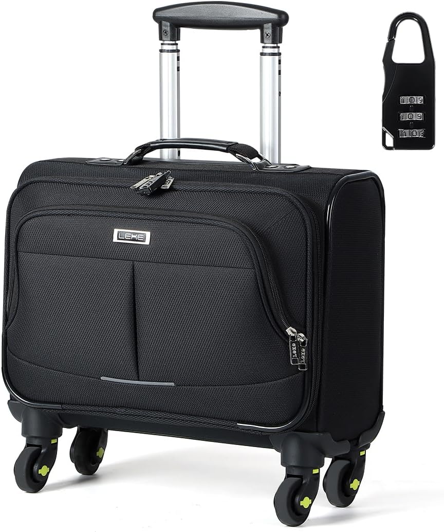 Lekebobor Rolling Laptop Bag for Women - Water Resistant Briefcase