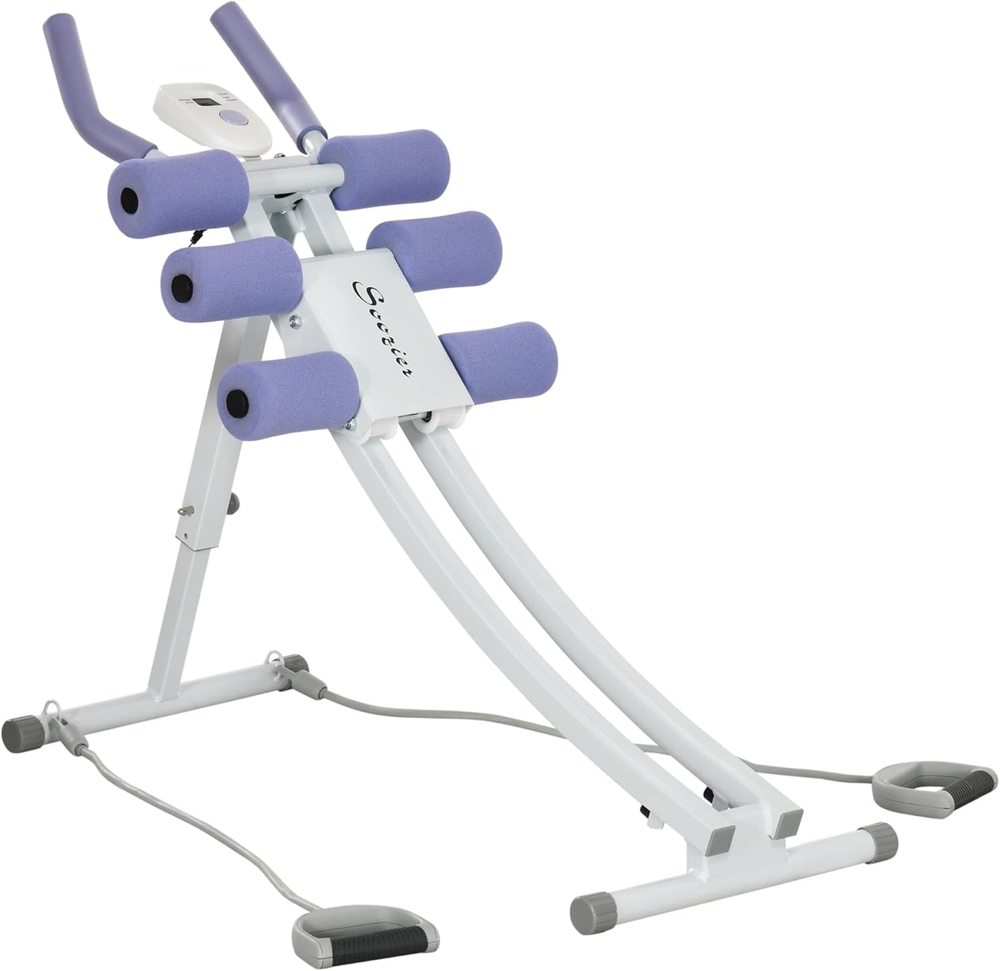 Soozier Foldable Ab Trainer with Resistance Bands
