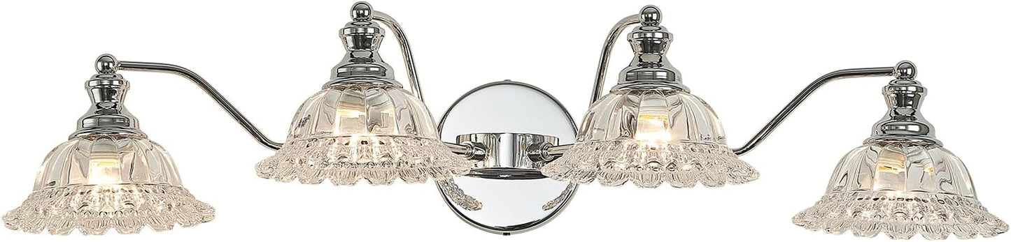 Chrome 4 Light Vanity Light for Elegant Bathroom Illumination