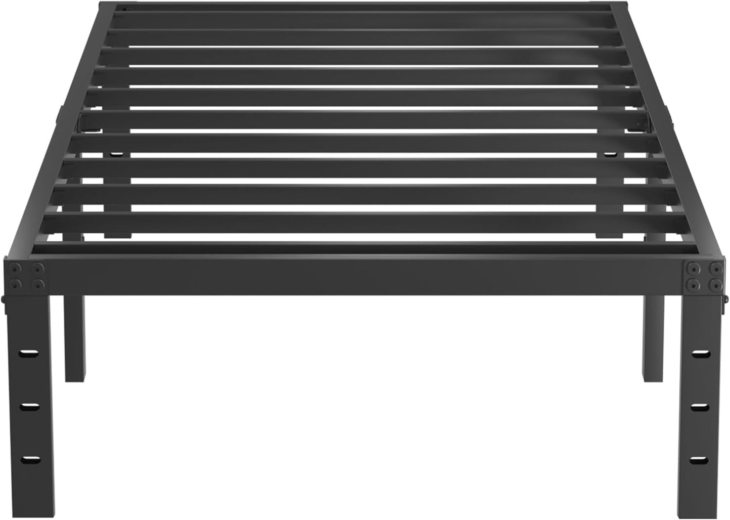 Twin Size Metal Bed Frame - Heavy Duty Platform for Comfort
