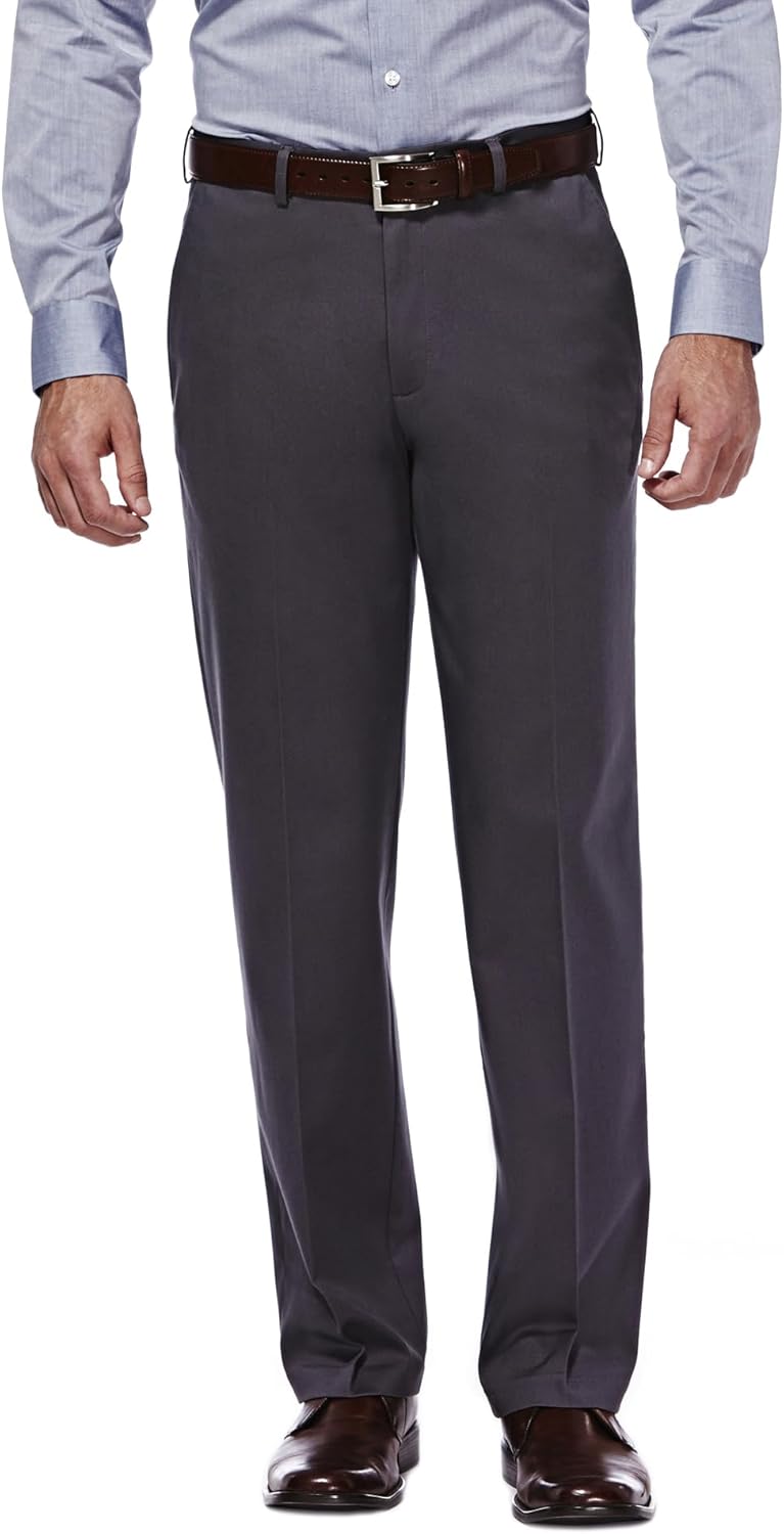 Haggar Men's Premium No Iron Khaki Classic Fit Casual Pant