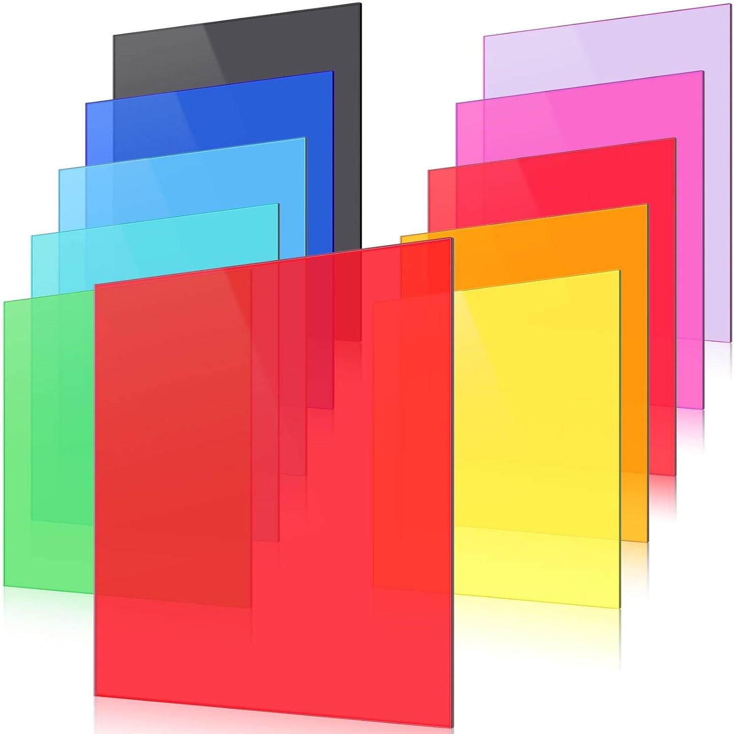 10 Pcs Cast Acrylic Sheets for Laser Cutting and DIY Projects