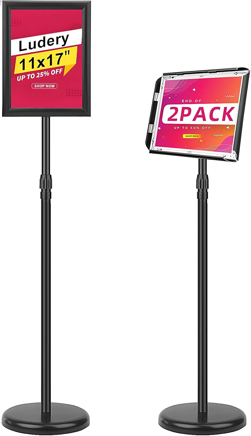 Adjustable Sign Holder Stand 11x17 inch for Business Display