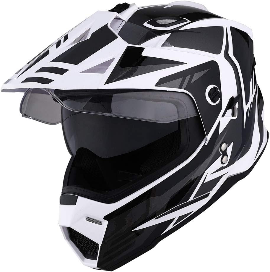 1Storm Dual Sport Motorcycle Helmet with Dual Visor Design