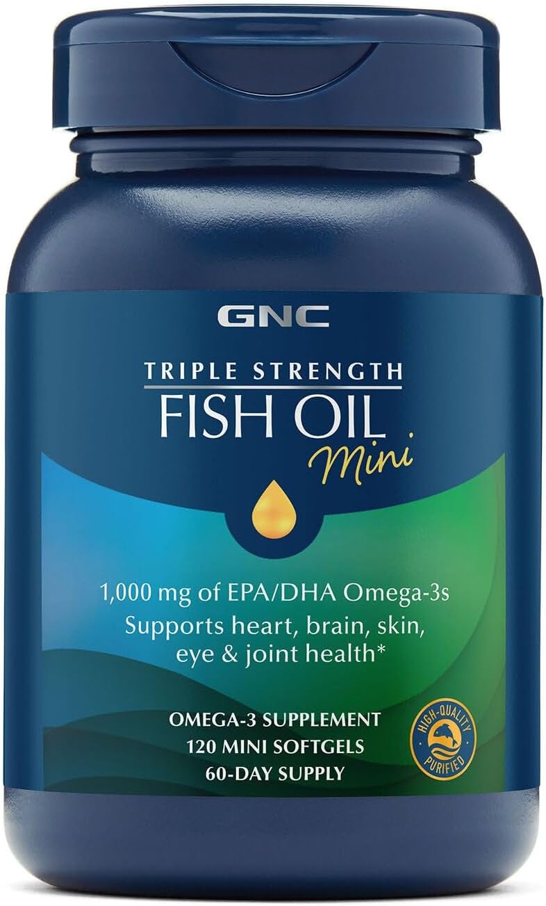 GNC Triple Strength Fish Oil Mini Omega 3 Supplement for Health