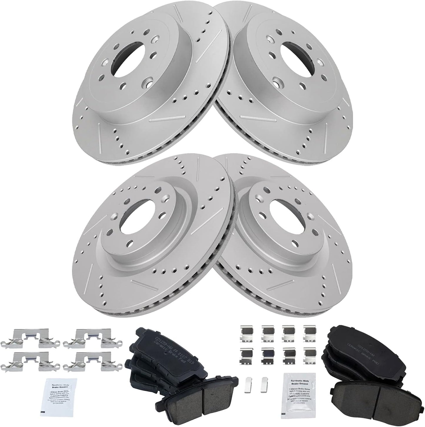 TRQ Performance Brake Pad & Rotor Kit for 2007-2015 Mazda CX-9
