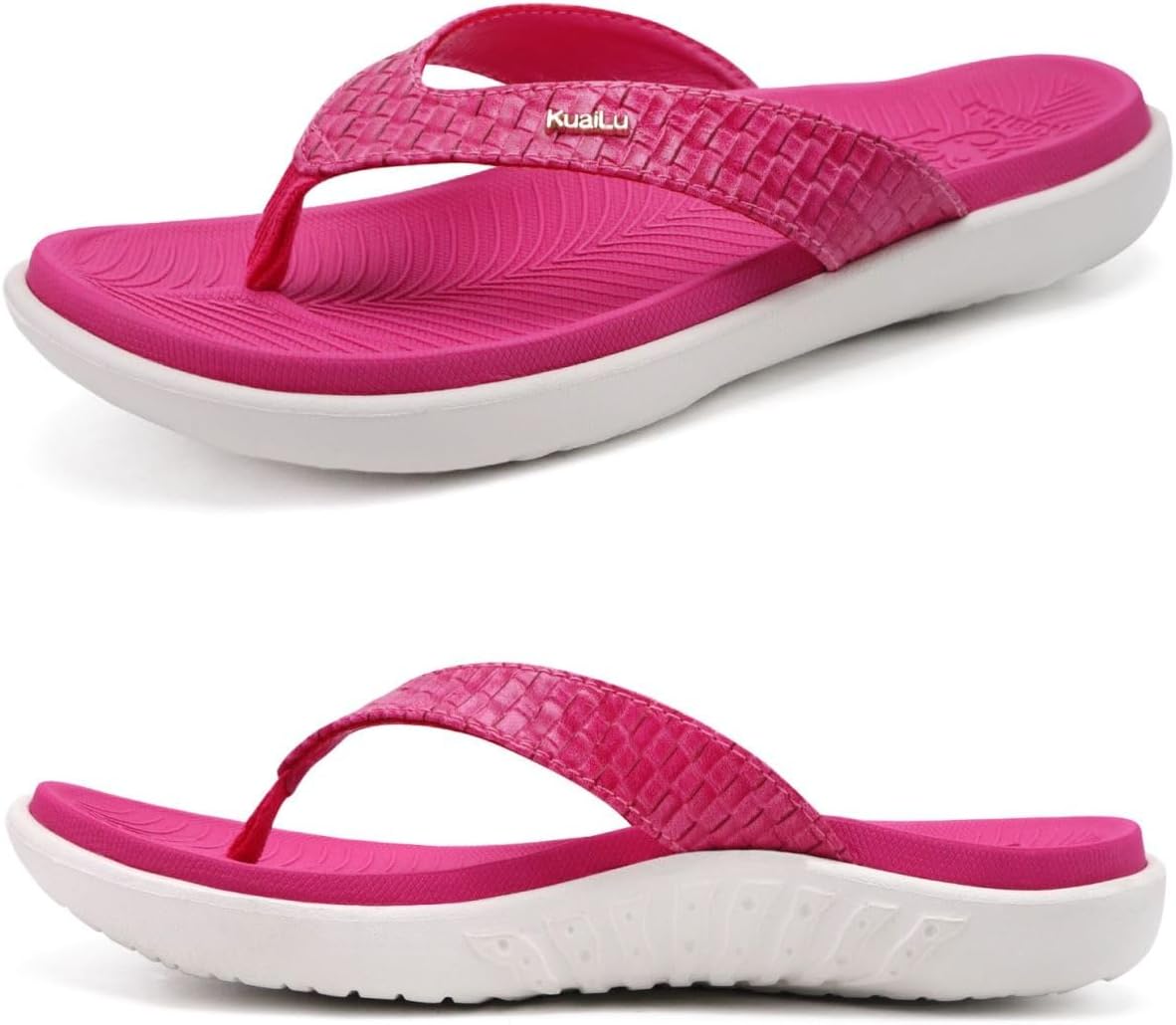 Comfortable Walking Thong Sandals with Arch Support for Women