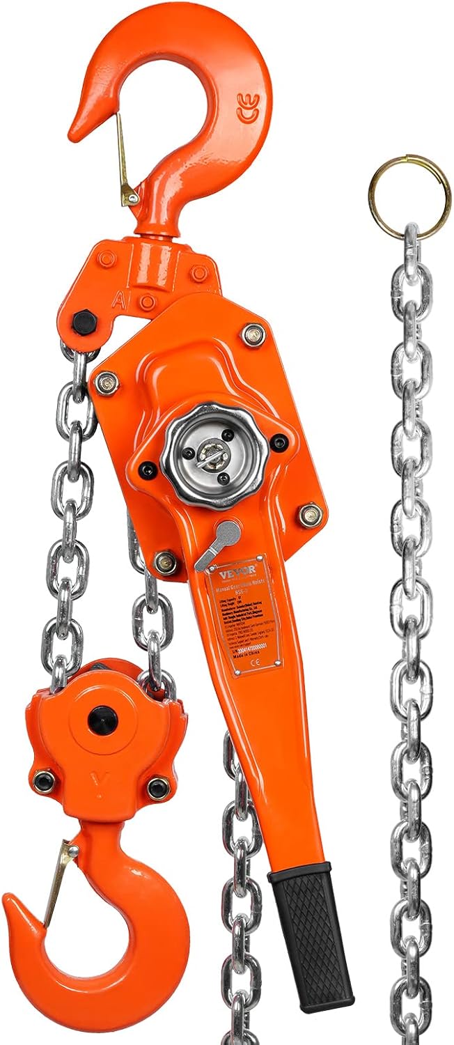 VEVOR Manual Lever Chain Hoist with 6 Ton Capacity for Heavy Lifting