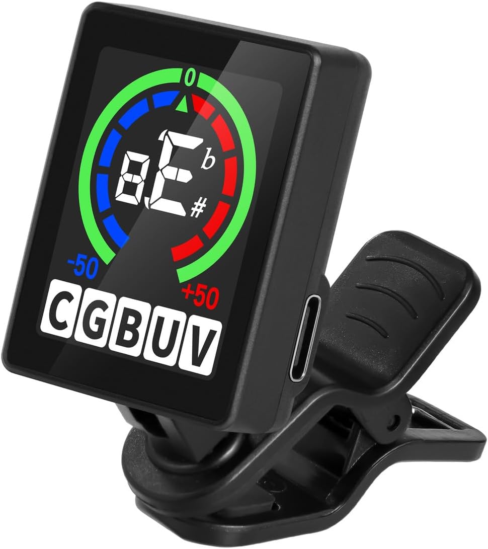 Accurate Tuning with Color Screen: SH-05 Clip-On Guitar Ukulele Tuner