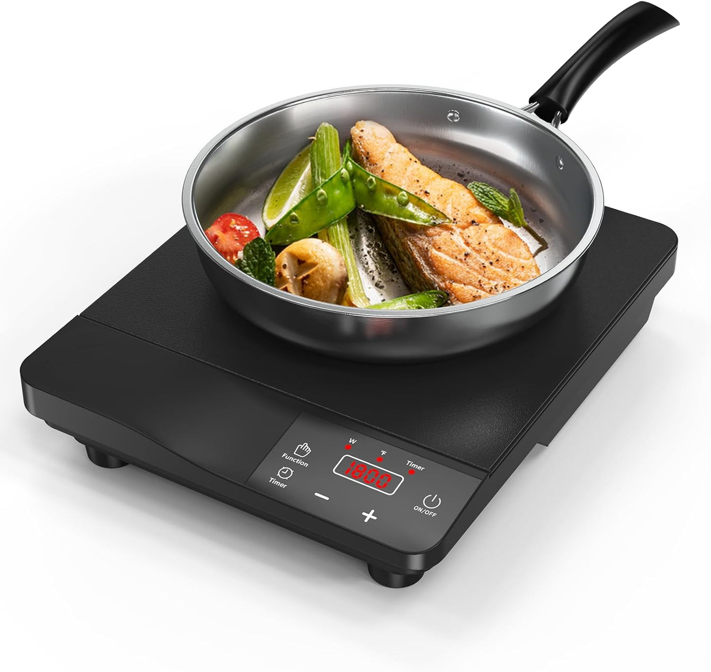Portable Induction Cooktop 1800W with Fry Pan for Quick Cooking