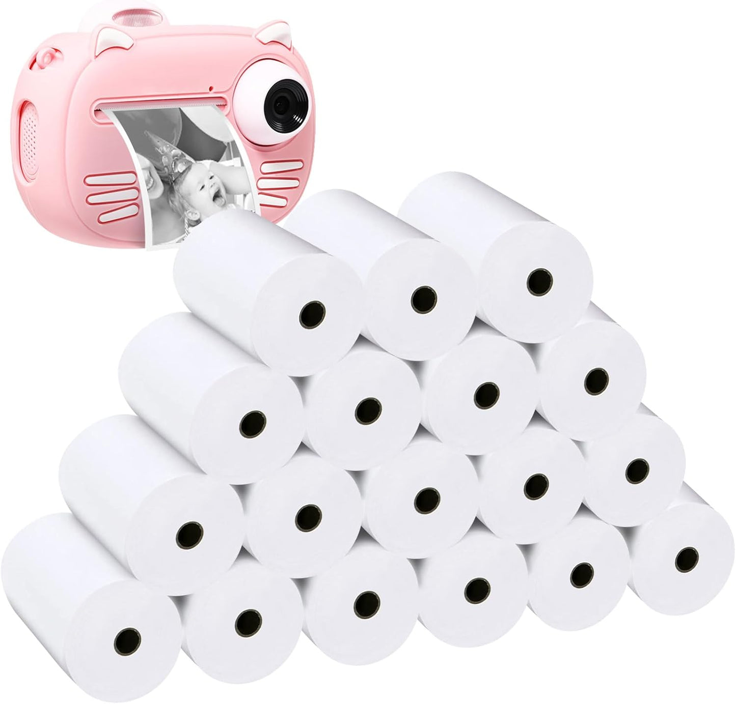 YUNVI Kids Camera Print Paper Refill - 18 Rolls