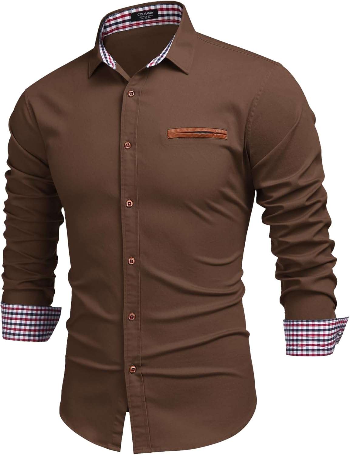 COOFANDY Men's Casual Dress Shirt Long-Sleeve Denim Style
