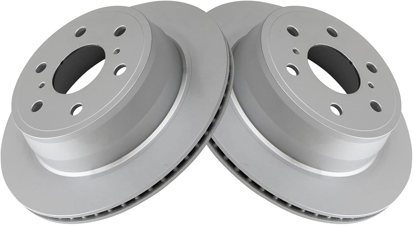 TRQ Rear G-Coated Brake Rotor Kit for GM Truck SUV Vehicles