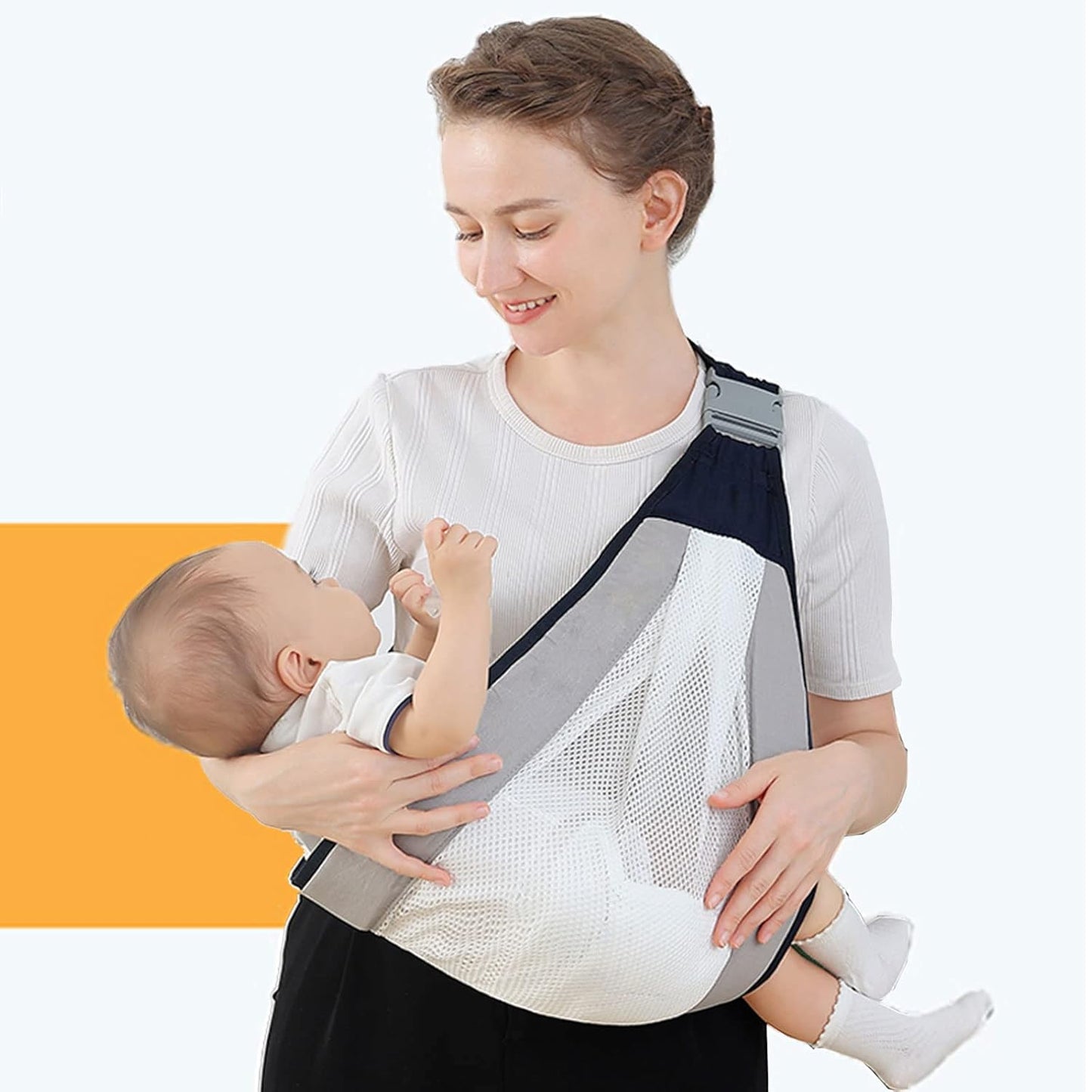 Mivofun Portable Baby Carrier - Comfortable Mesh Wrap for 0-36 Months