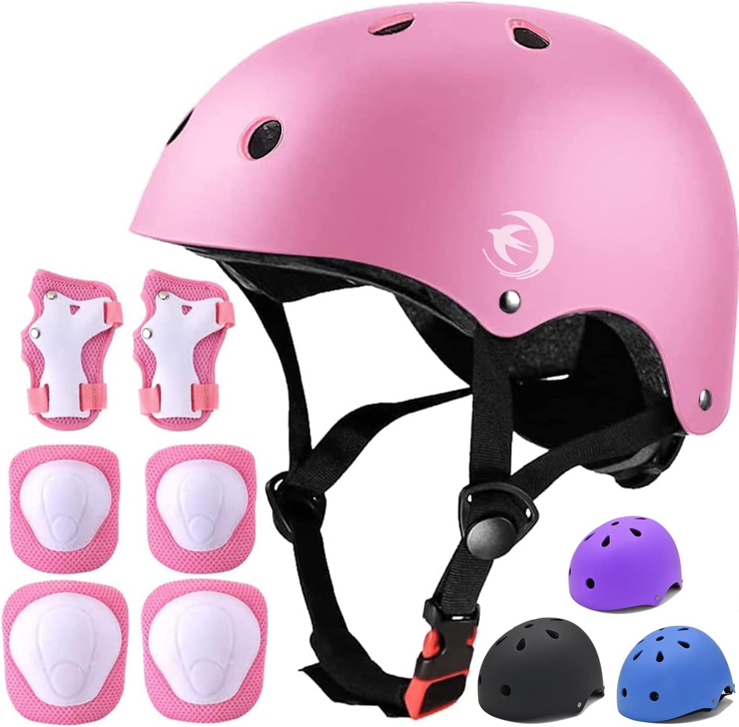 Kids Helmet Set with Knee Pads and Elbow Pads for Safety