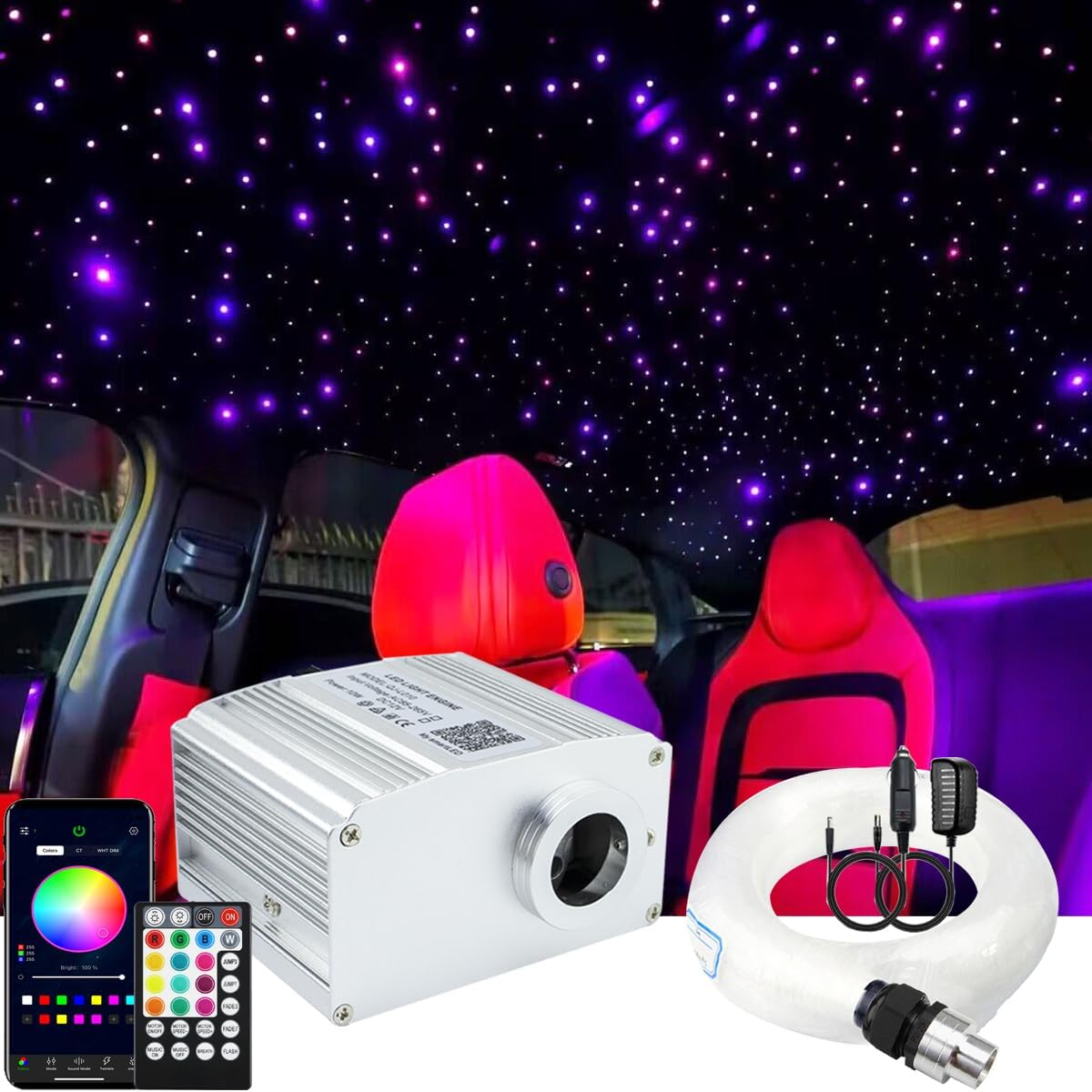 Bluetooth Control Twinkle Fiber Optic Star Lights for Ceiling
