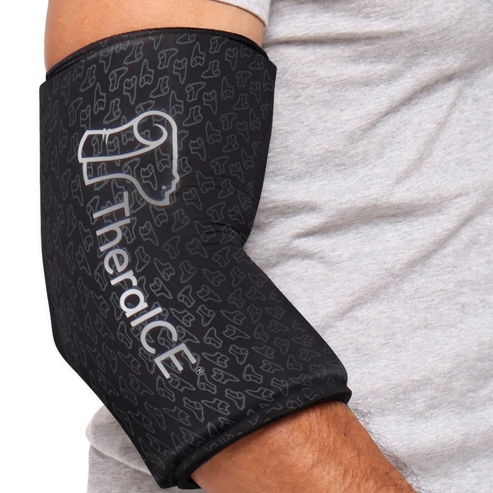 TheraICE Elbow Ice Pack Compression Sleeve for Pain Relief