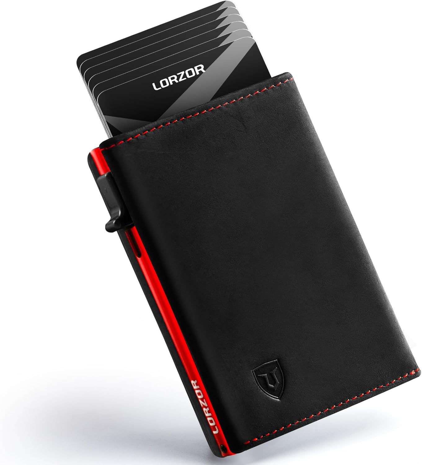 LORZOR Wallet for Men with Metal Card Holder, RFID Blocking