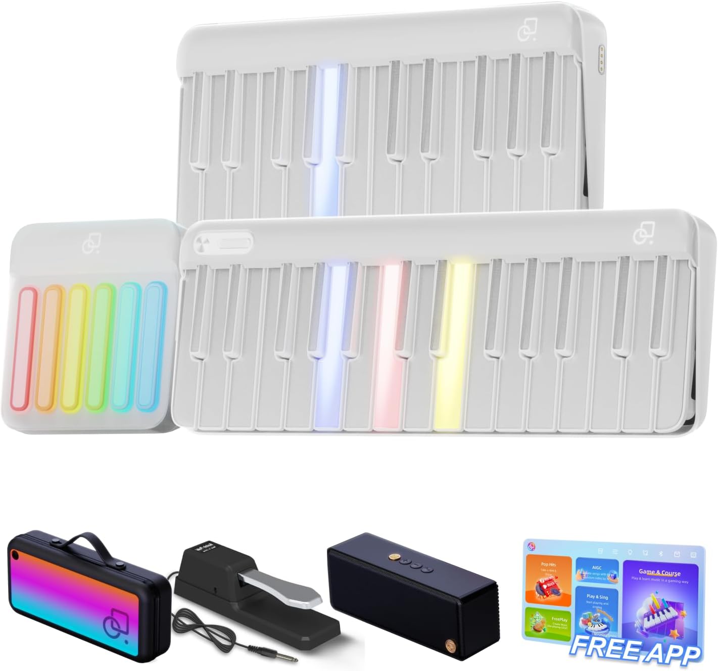 Interactive Light-Up Keyboard with Sing-Along & Lessons