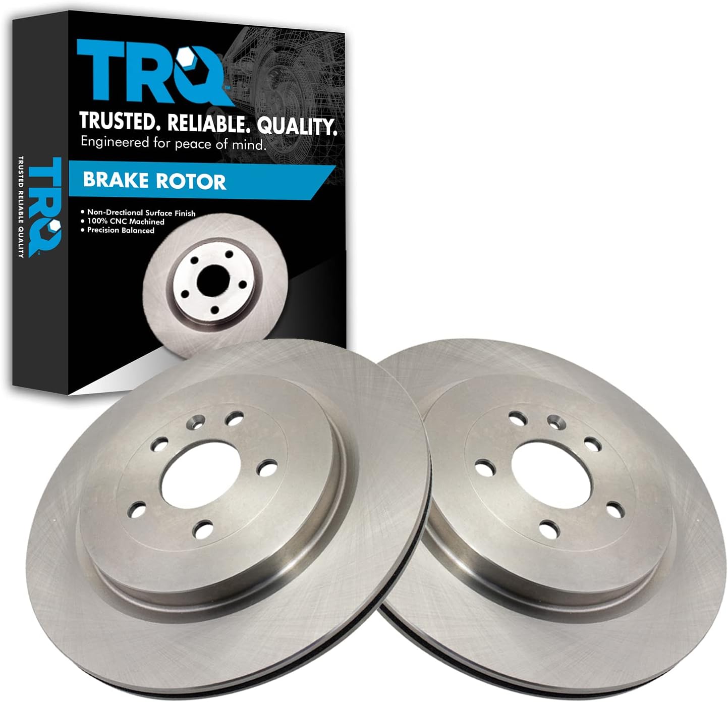 TRQ Rear Disc Brake Rotor Kit for Ford Lincoln Vehicles