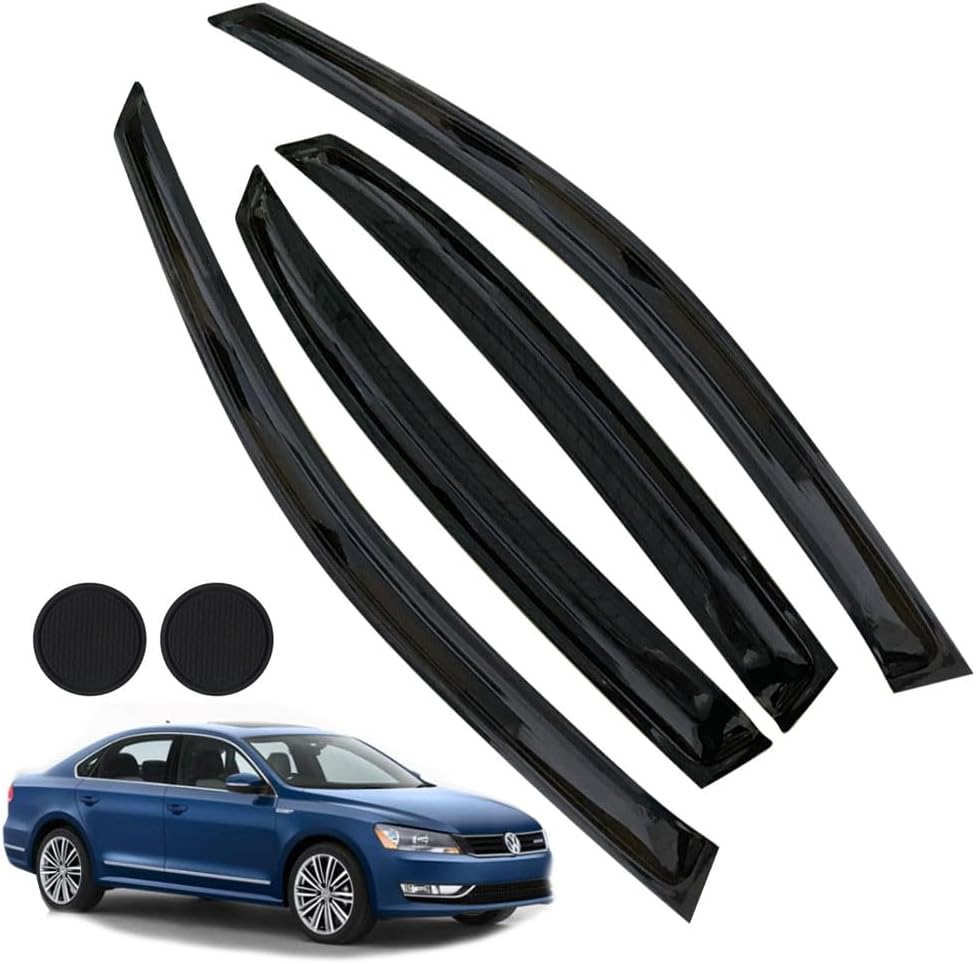 Window Visors for Volkswagen Passat 2011-2018 - Rain Guards & Coasters