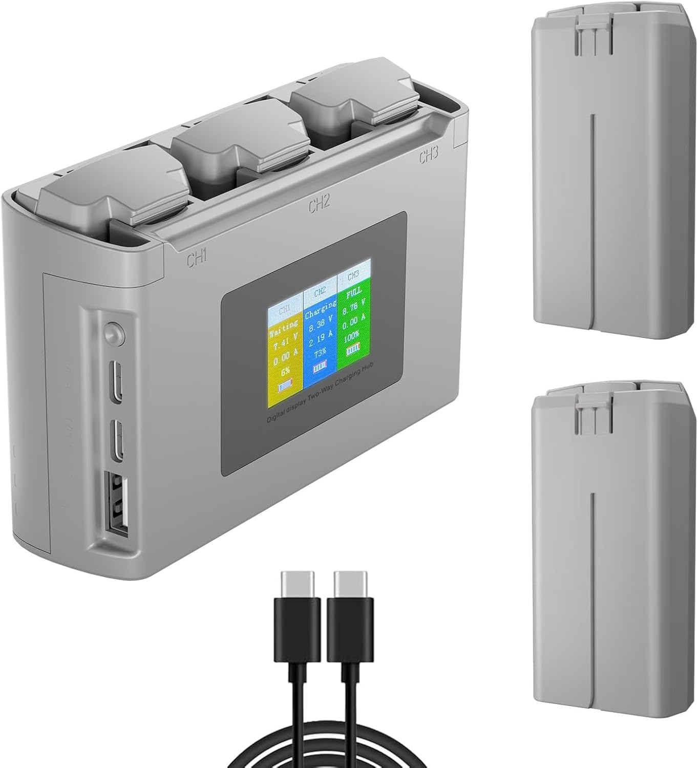 Mini 2 Battery and Two-Way Charging Hub for DJI Drones