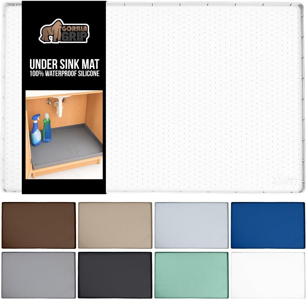 GORILLA GRIP Waterproof Silicone Under Sink Mat for Kitchen
