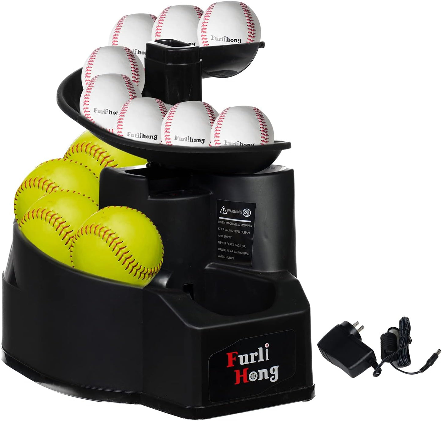 Furlihong 6902BHA Rechargeable Baseball Softball Toss Machine