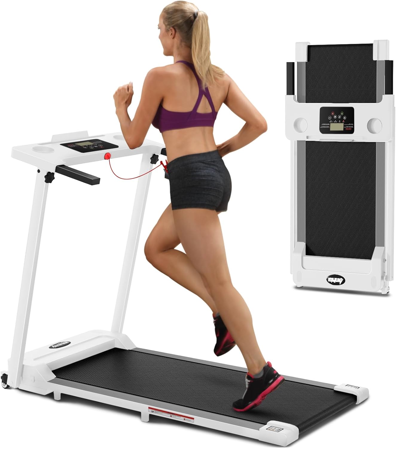 Portable Foldable Treadmill for Home Office with LED Display