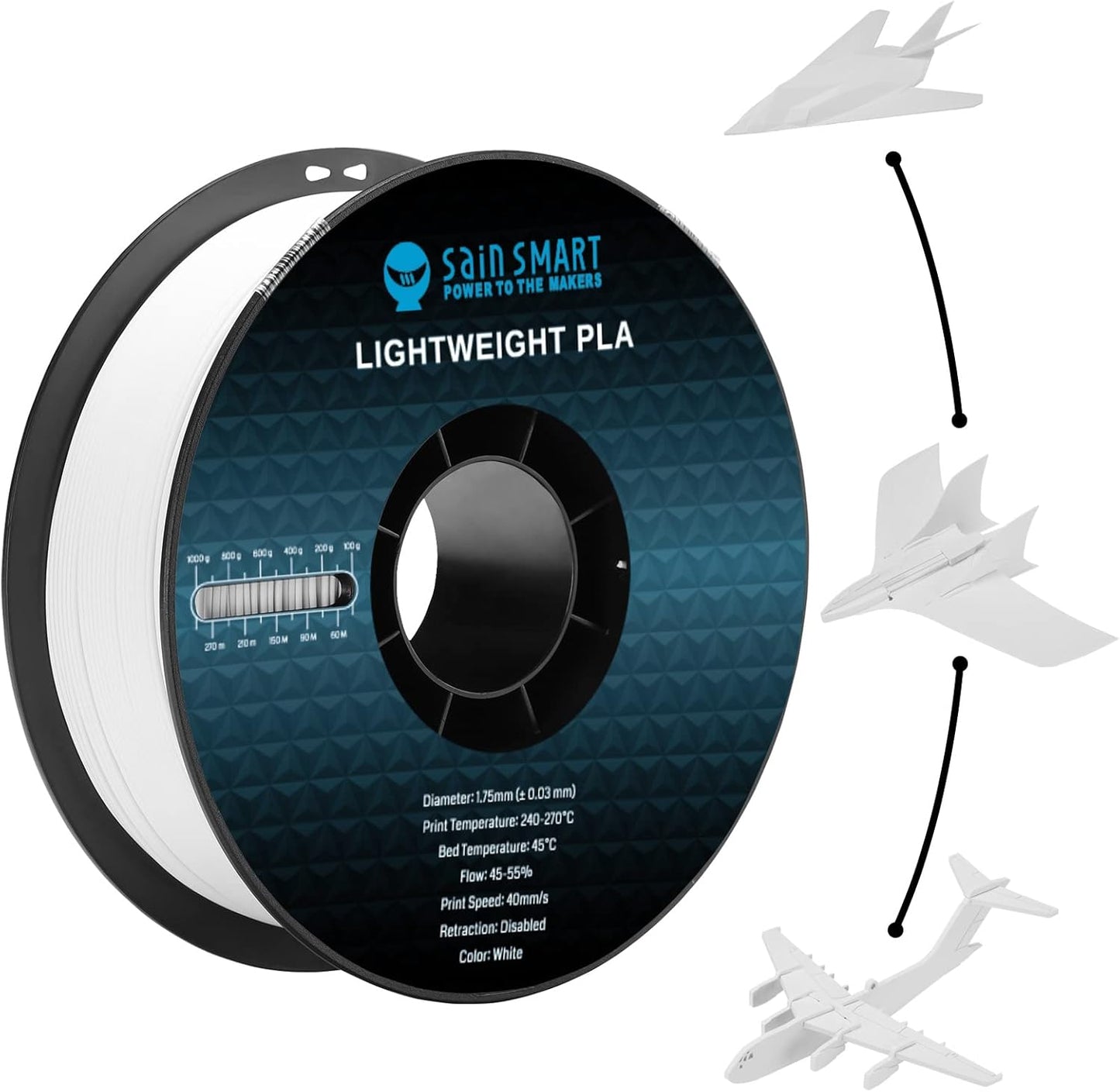 SainSmart LW-PLA Low-Density 3D Printer Filament for RC Planes