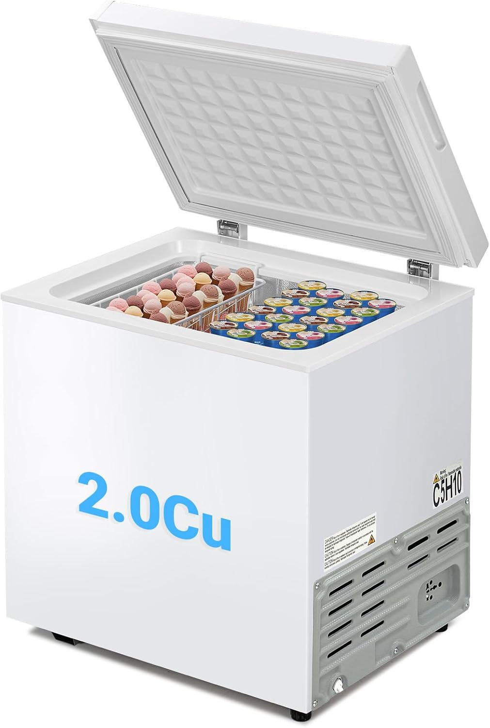 Compact Mini Deep Freezer with 7 Temp Settings for Home Use