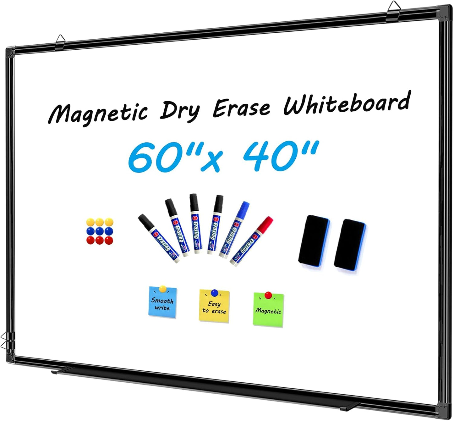 Large Magnetic Dry Erase Board 60x40 for Home Office Classroom