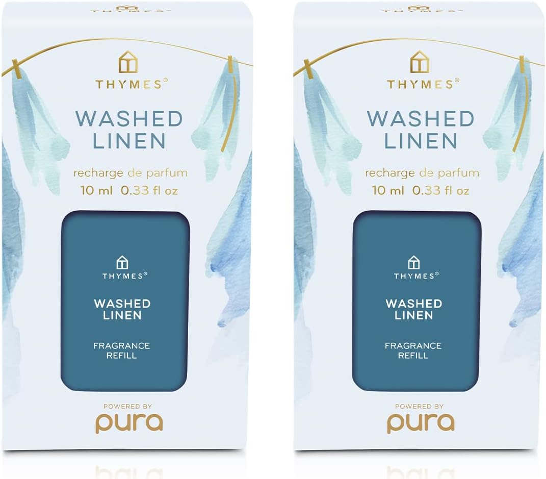 Thymes Washed Linen Pura Smart Home Diffuser Refills - 2 Pack