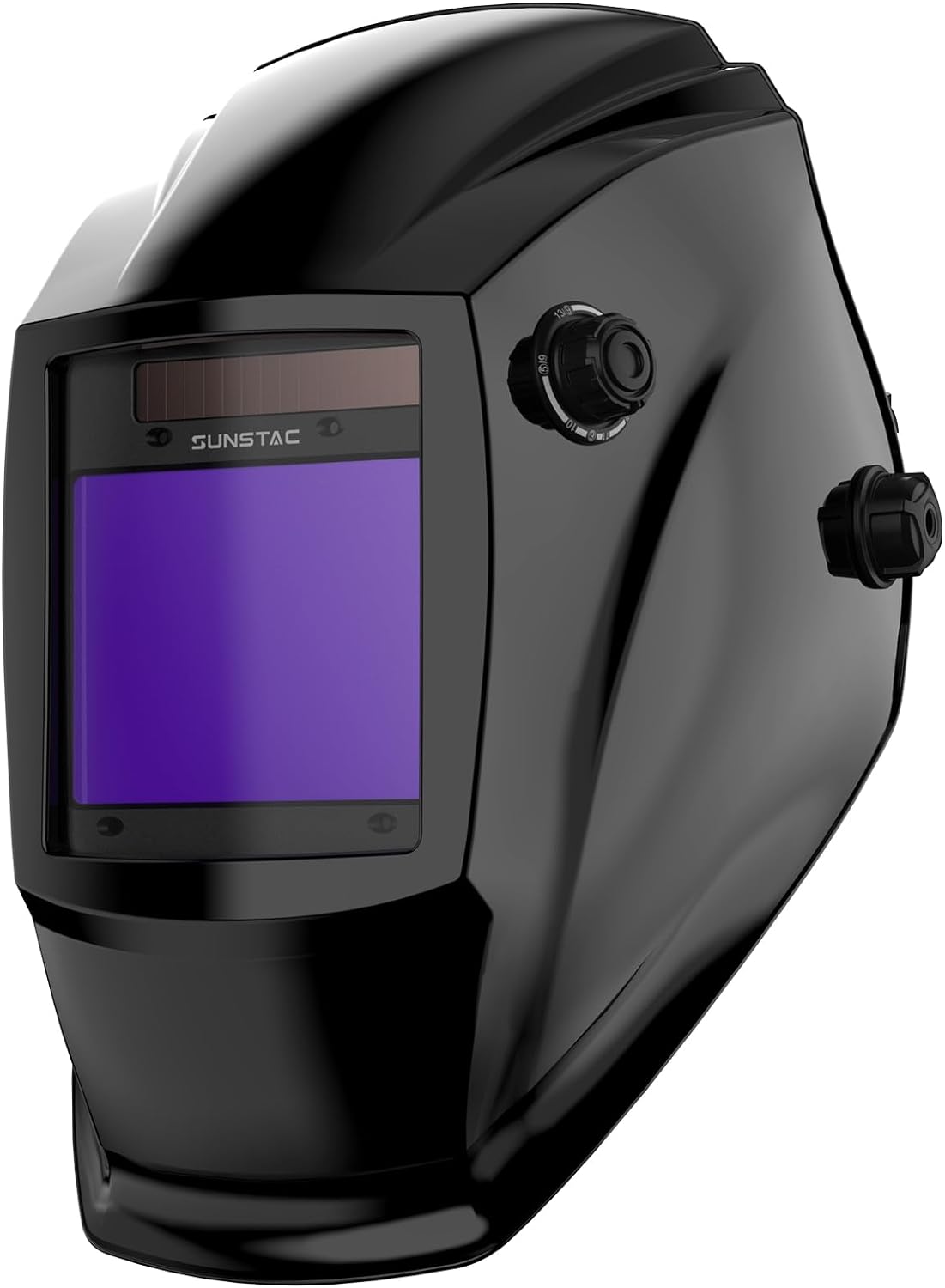Sunstac Welding Helmet: True Color, Large Viewing Screen, Solar Power