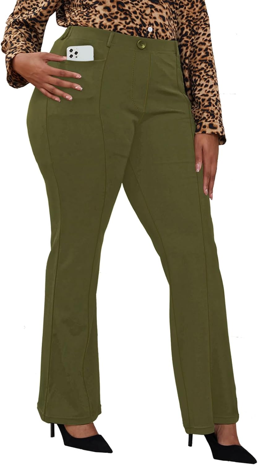 Wrinkle-Free Stretch Dress Pants for Women - Comfort & Style