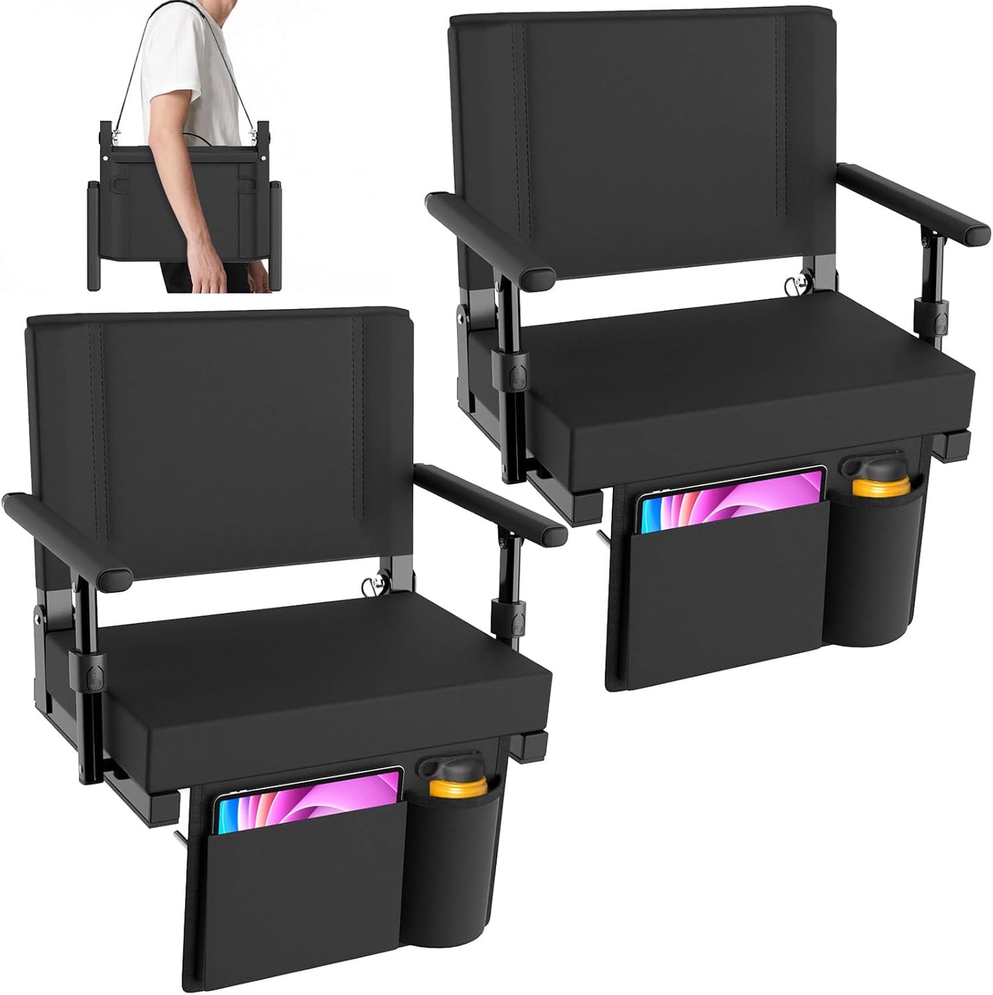 HOPERAN Stadium Seats with Back Support for Ultimate Comfort