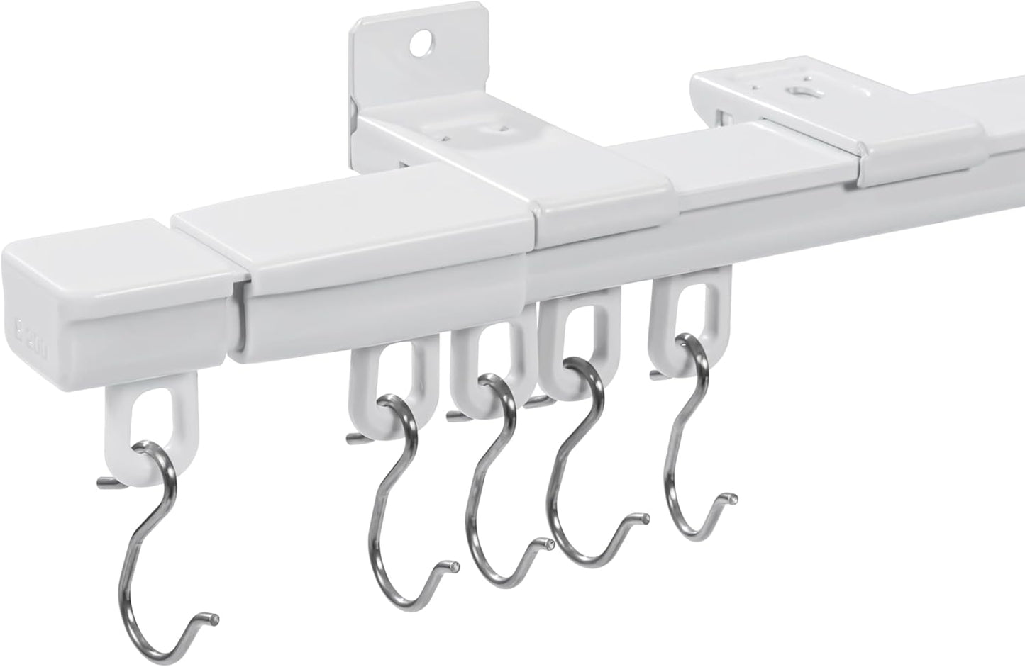 Retractable Curtain Track Set: Silent Rollers, Quick Install, Perfect Divider