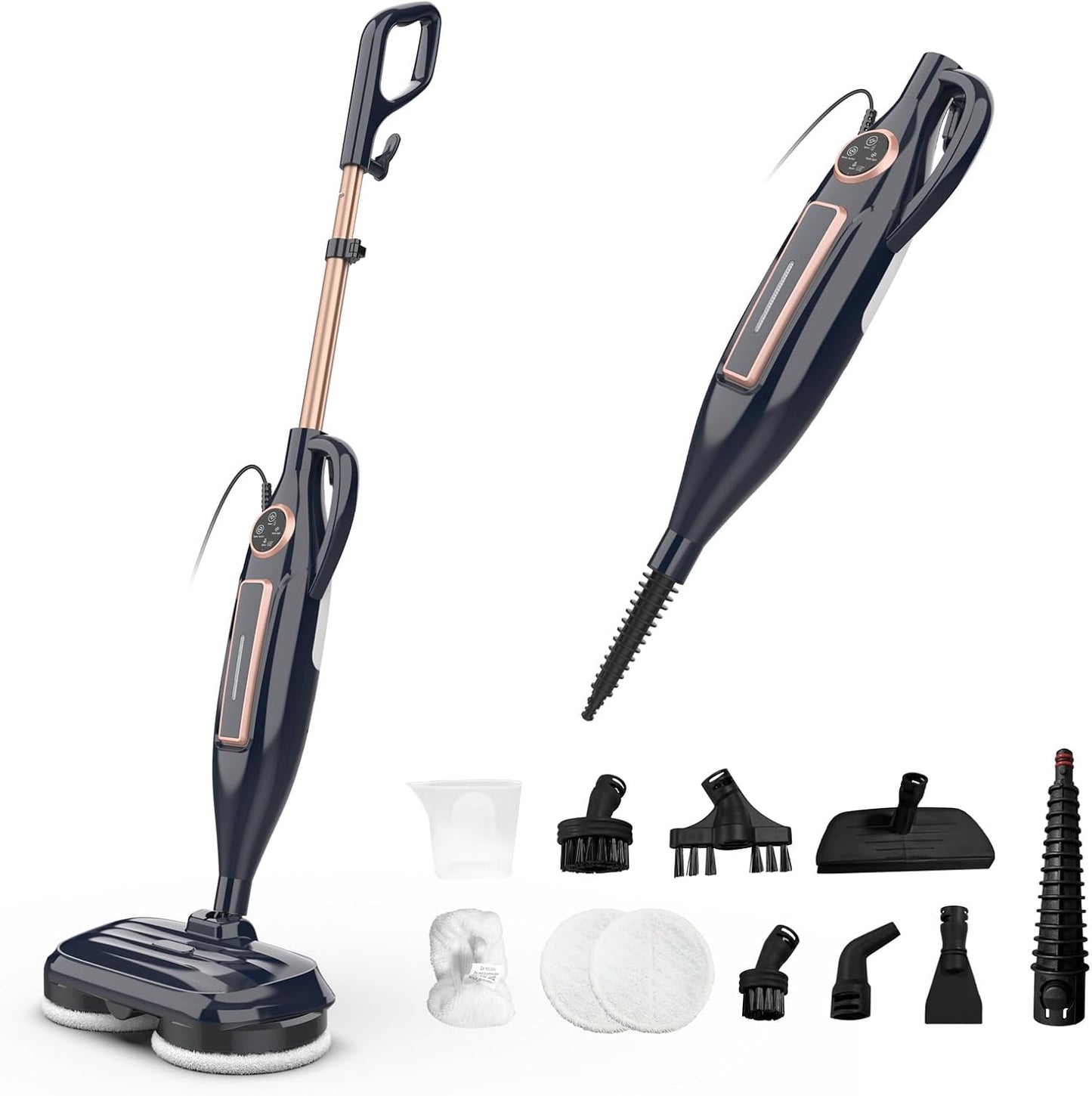 DEVOAC Scrubbing Steam Mop with 10 in 1 Features for Floors