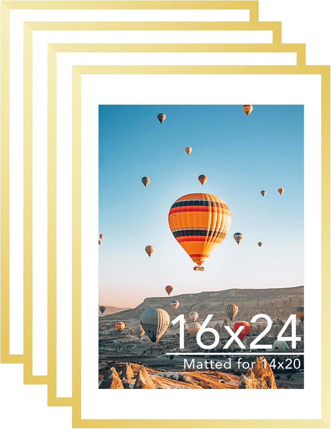 16x24 Picture Frame with Mat for Posters and Canvas Prints