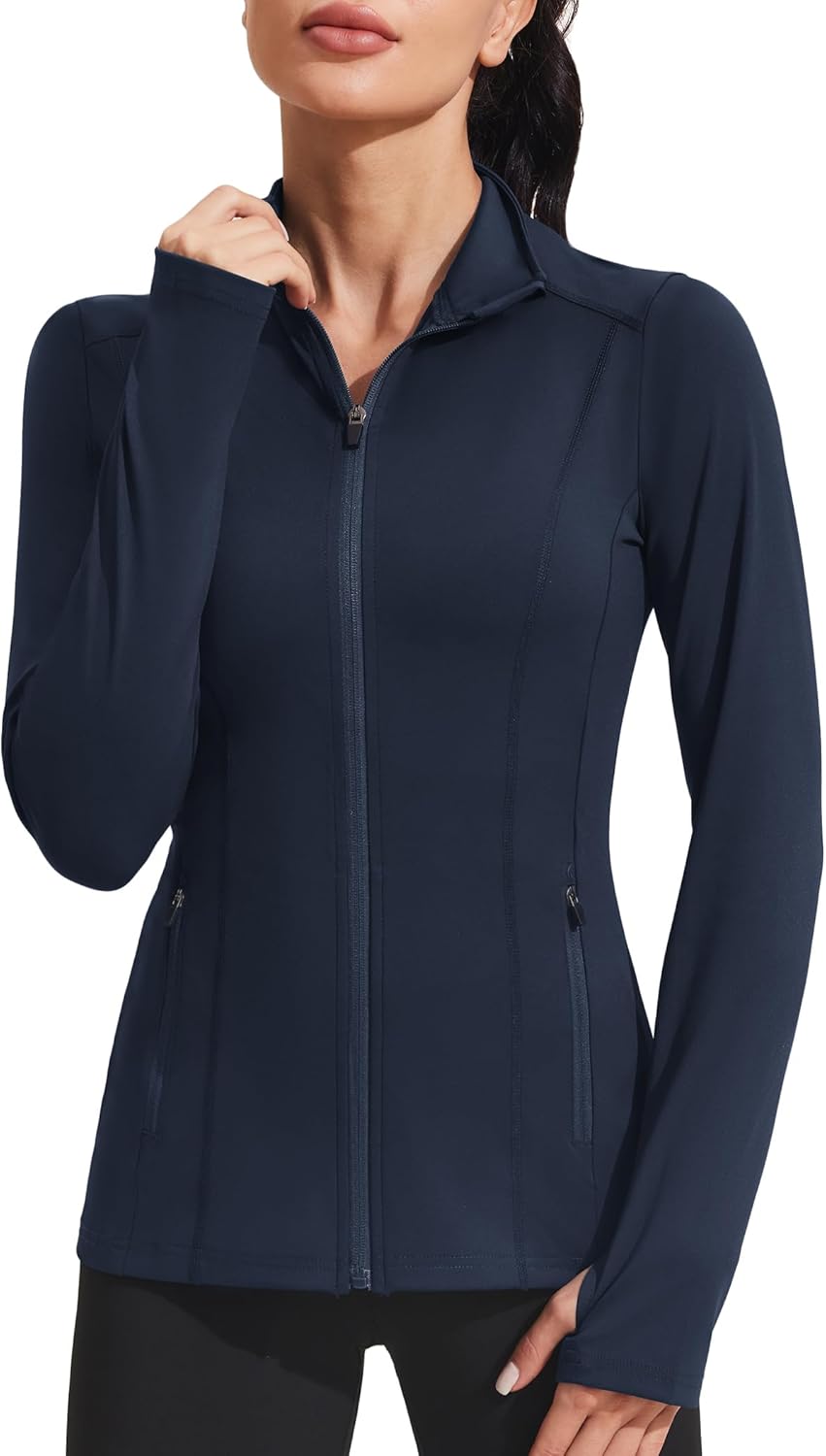 PINSPARK Women's Athletic Jackets for Running and Yoga